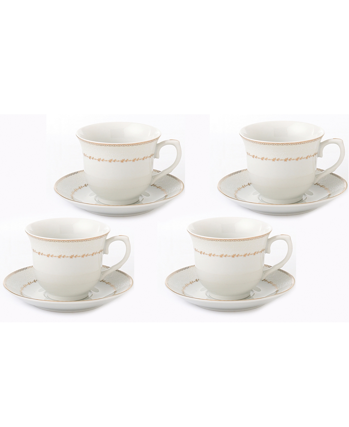 Shop Lorren Home Trends Tea And Coffee Set, 8 Piece In Gold-tone