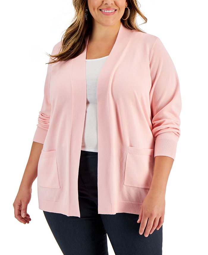 Karen Scott Plus Size TwoPocket Cardigan, Created for Macy's & Reviews