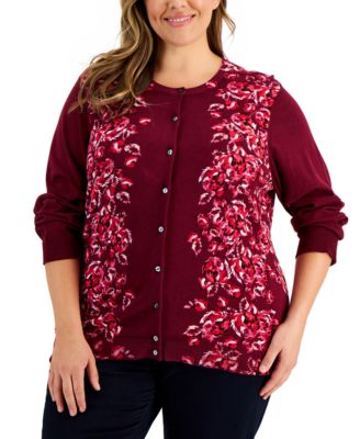 women's floral print cardigans