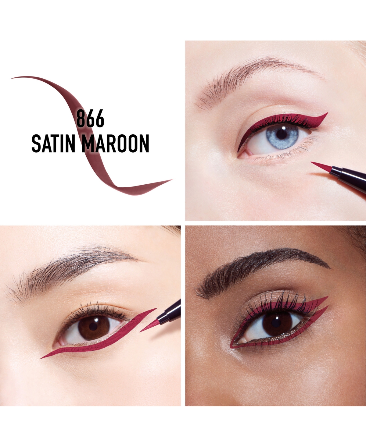 Dior Diorshow On Stage Waterproof Liquid Eyeliner - 866 Satin Maroon (A satin brown)