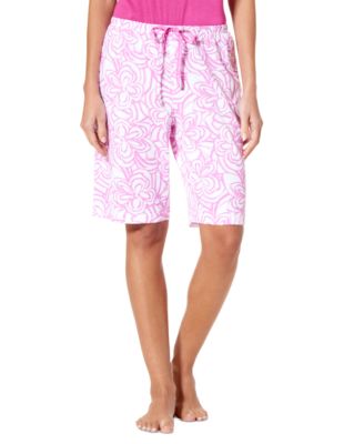 【HUECLOSET】★送料・関税込★Waxing Big Pocket Bermuda Pants Hue Women's Blooms Printed Knit Bermuda Pajama Shorts - Macy's