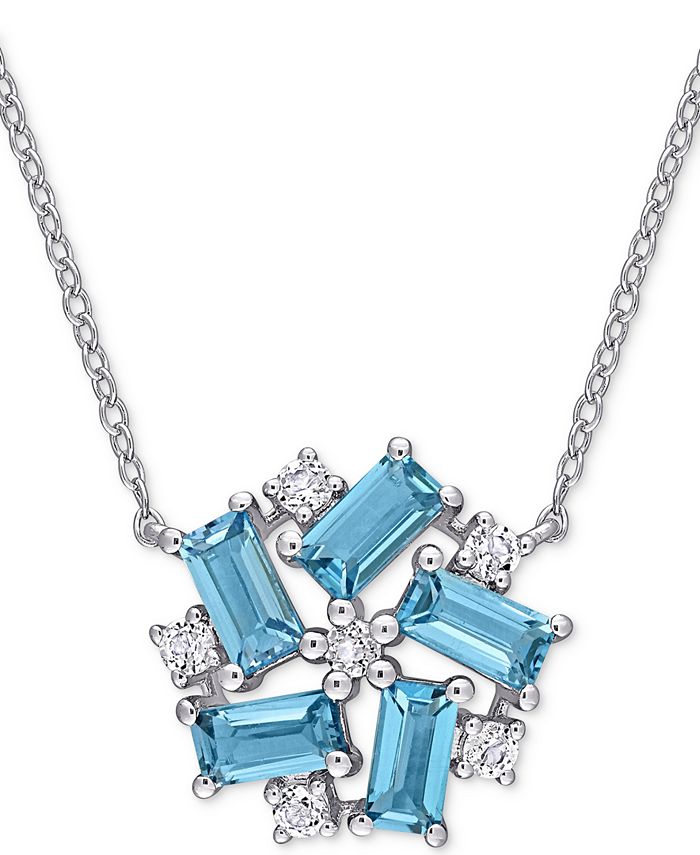 Macy's blue cheap topaz necklace