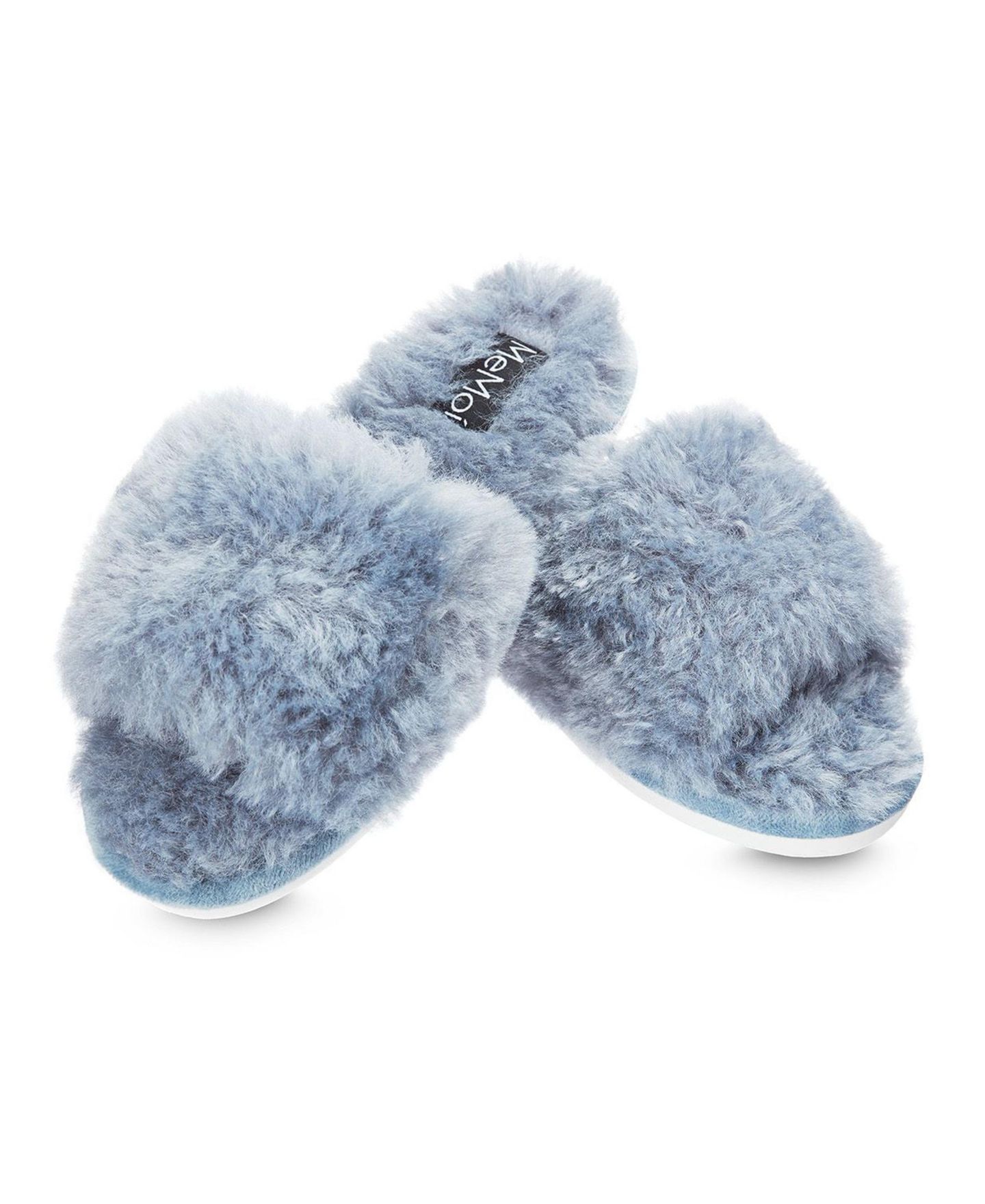Женские тапочки MeMoi Jacqueline Plush Slippers, цвет: Джинсовый — фото 1