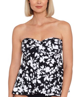 Swim Solutions - Women's Printed Flyaway Tankini Top