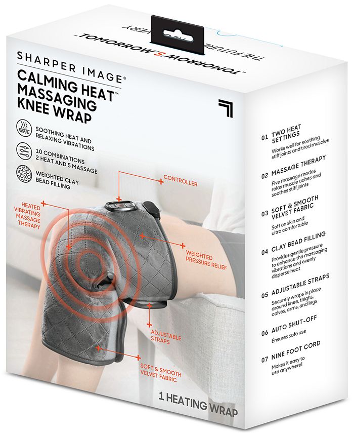 Calming Heat by Sharper Image Vibrating Knee Wrap Heating Pad Macy's