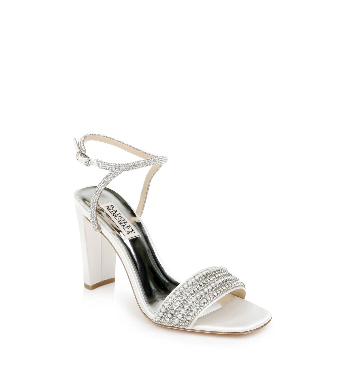 Badgley Mischka Kari Ankle Strap Block-Heel Dress Sandals Women's Shoes