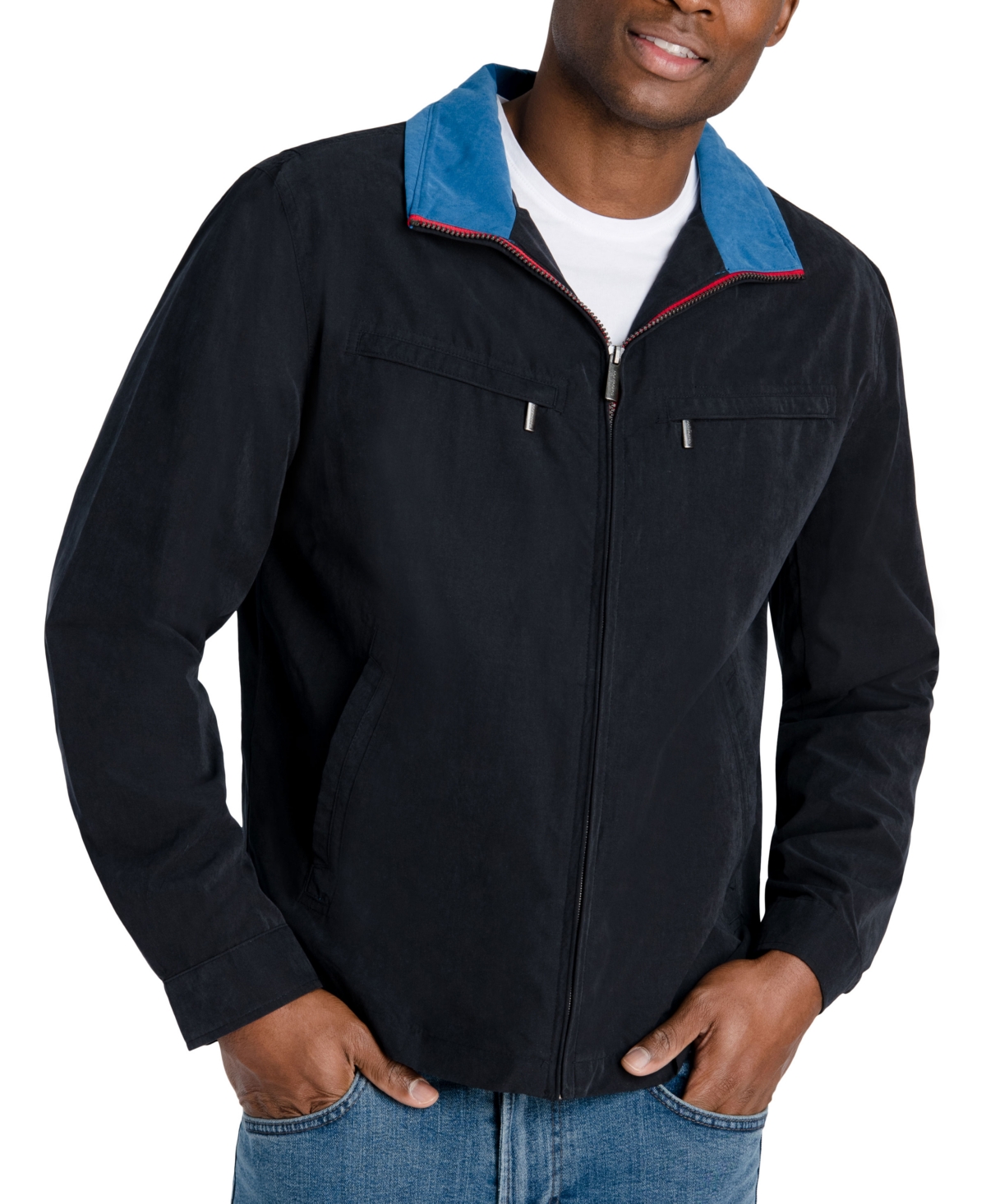 Litchfield Microfiber Jacket, Created for Macy's - Cement