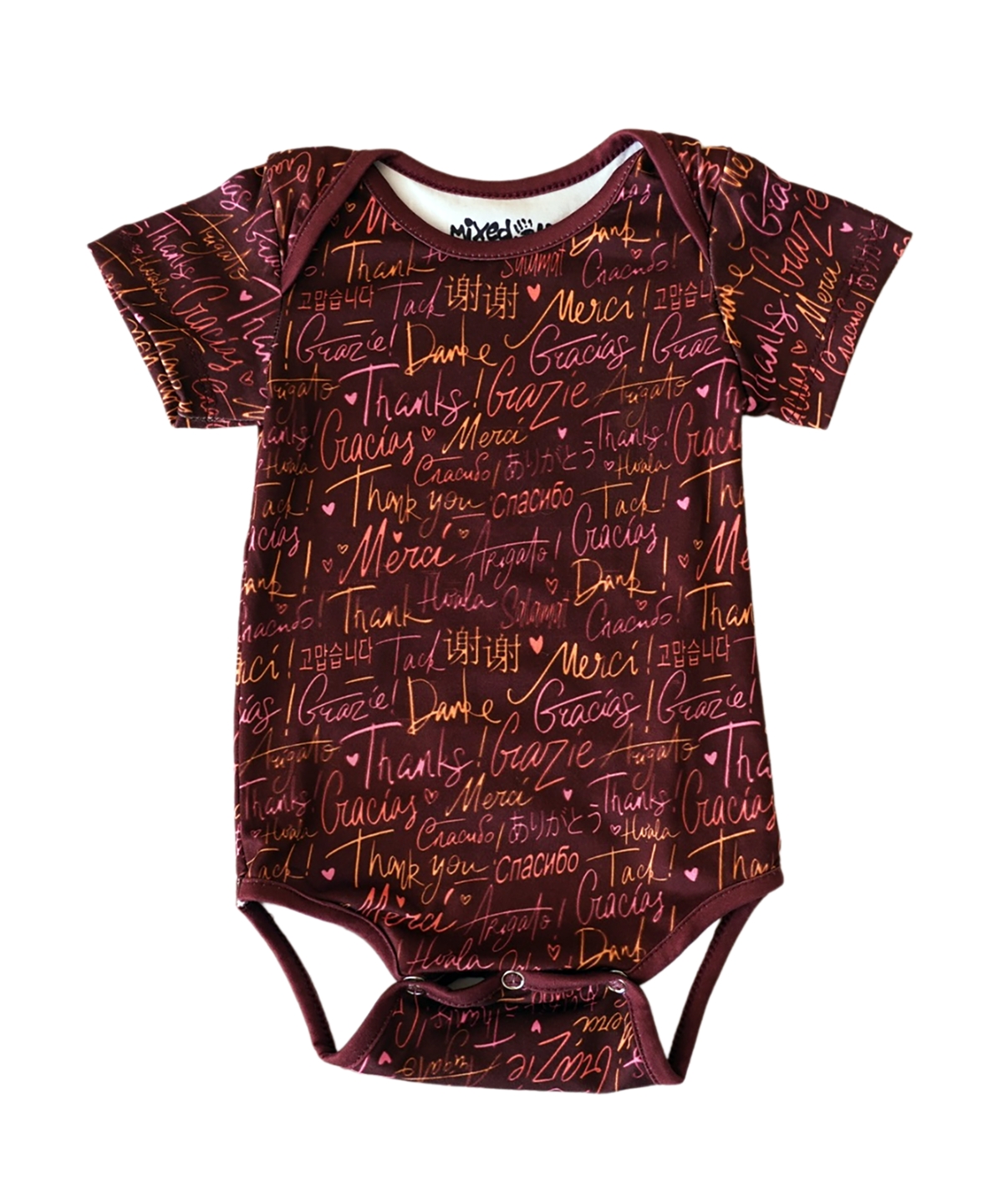 Mixed Up Clothing Baby Boys And Girls Short-sleeve Printed Bodysuit In Brown