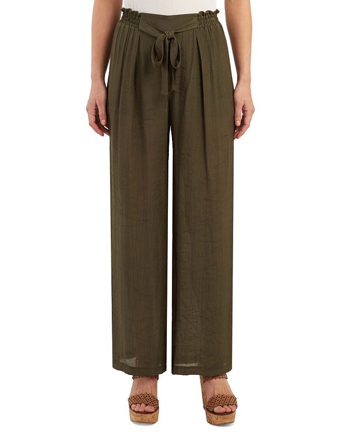 BCX Juniors' TieWaist Gauze Pants Macy's