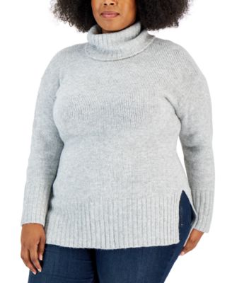 Style & Co - Plus Size Long-Sleeve Turtleneck Sweater