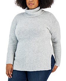 Plus Size Turtleneck Tunic Sweater, Created for Macy's