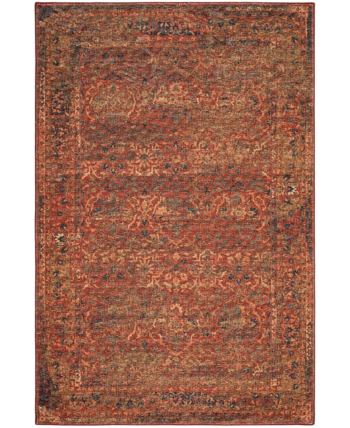 D Style Basilic Bas3 3' X 5' Area Rug In Paprika
