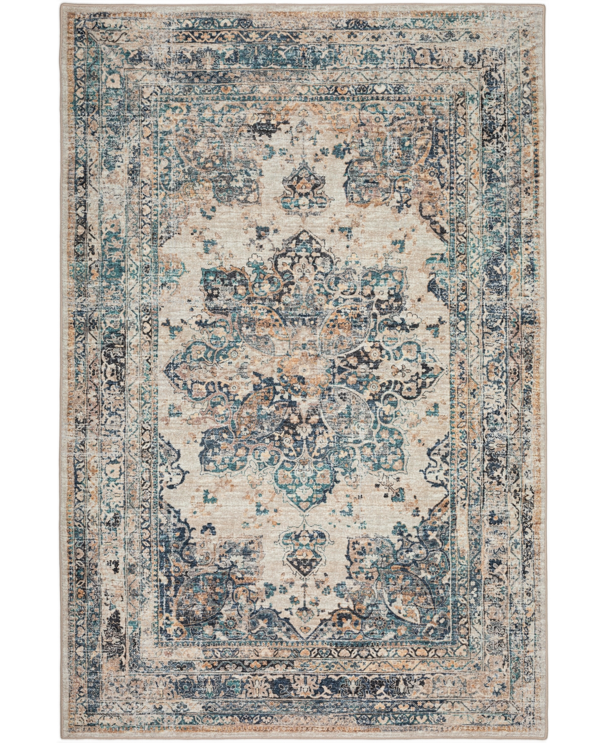 D Style Basilic Bas6 5' X 7'6" Area Rug In Multi