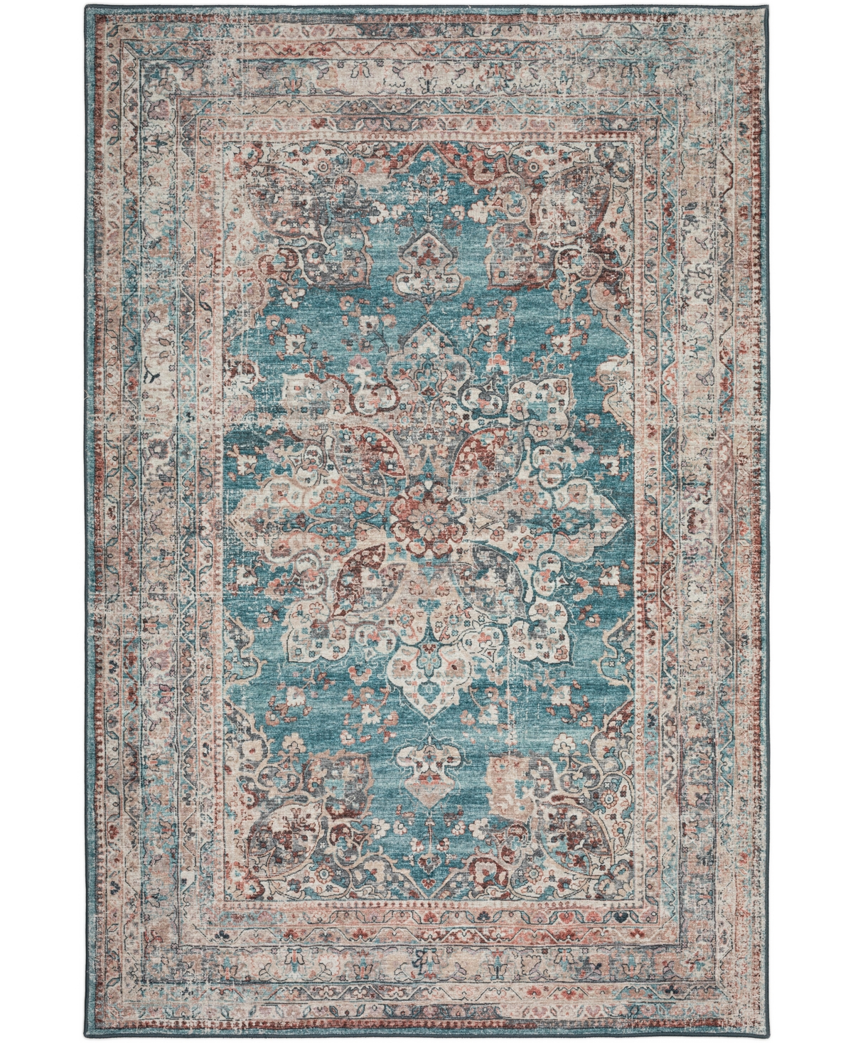 D Style Jericho Jc6 5' X 7'6" Area Rug In Turquoise