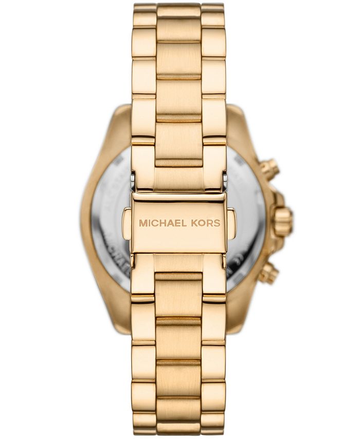 Michael Kors Women's Bradshaw Chronograph Gold-Tone Stainless Steel ...