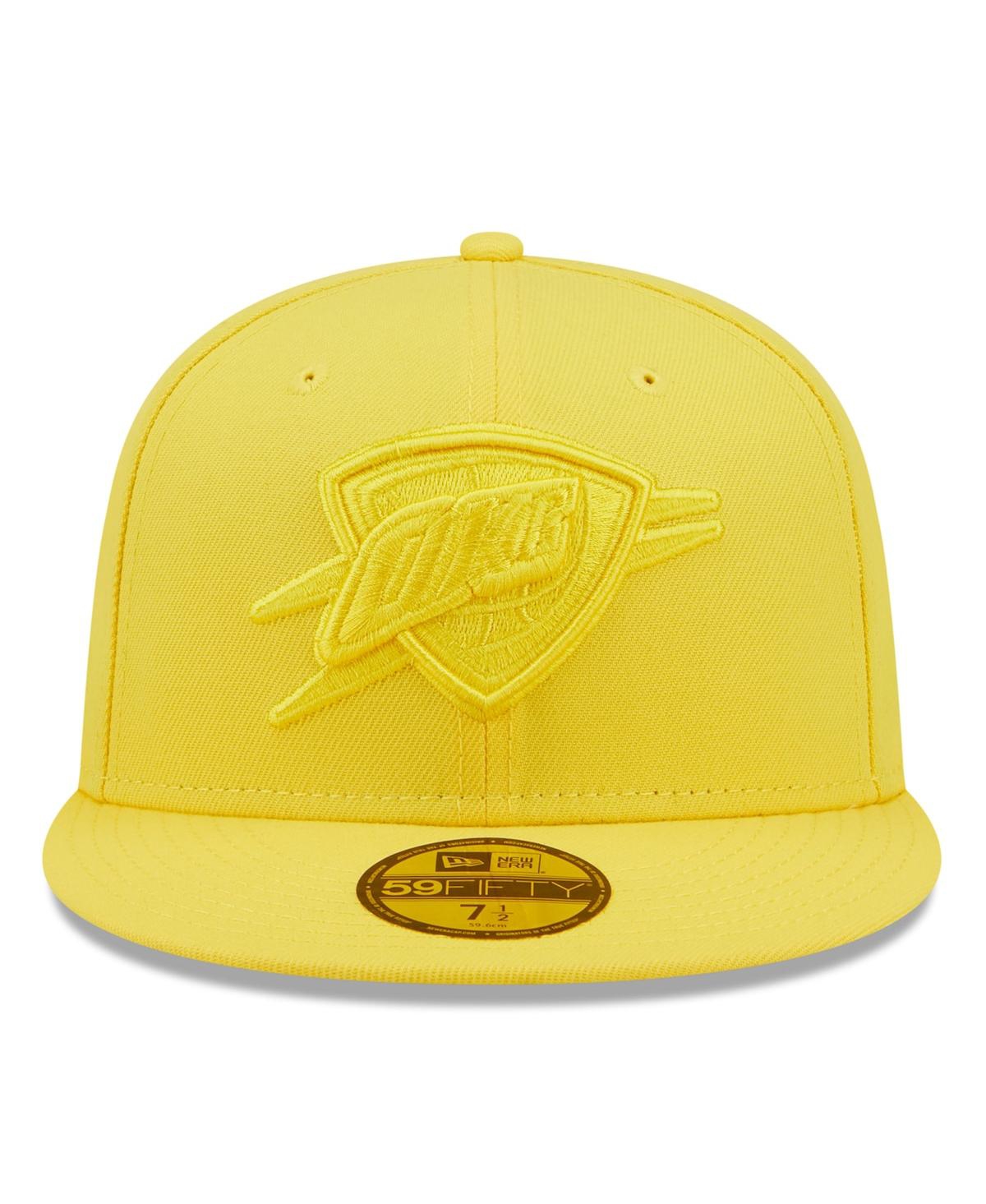 Shop New Era Men's  Yellow Oklahoma City Thunder Color Pack 59fifty Fitted Hat