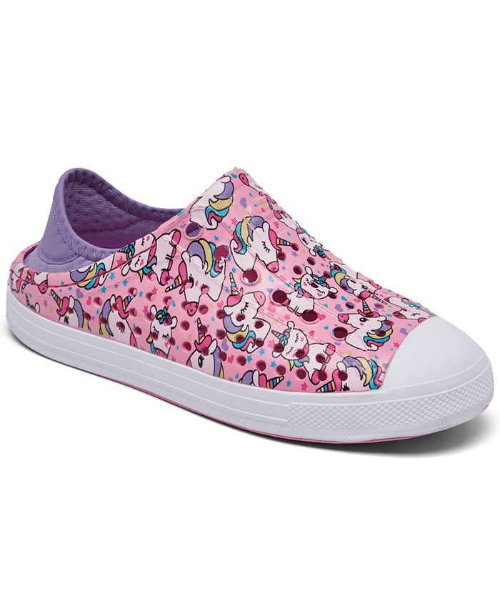 Skechers Little Girls Foamies Guzman Steps Unicorn Days Casual