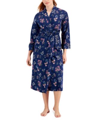 Charter Club - Women's Brushed Knit Cotton Robe