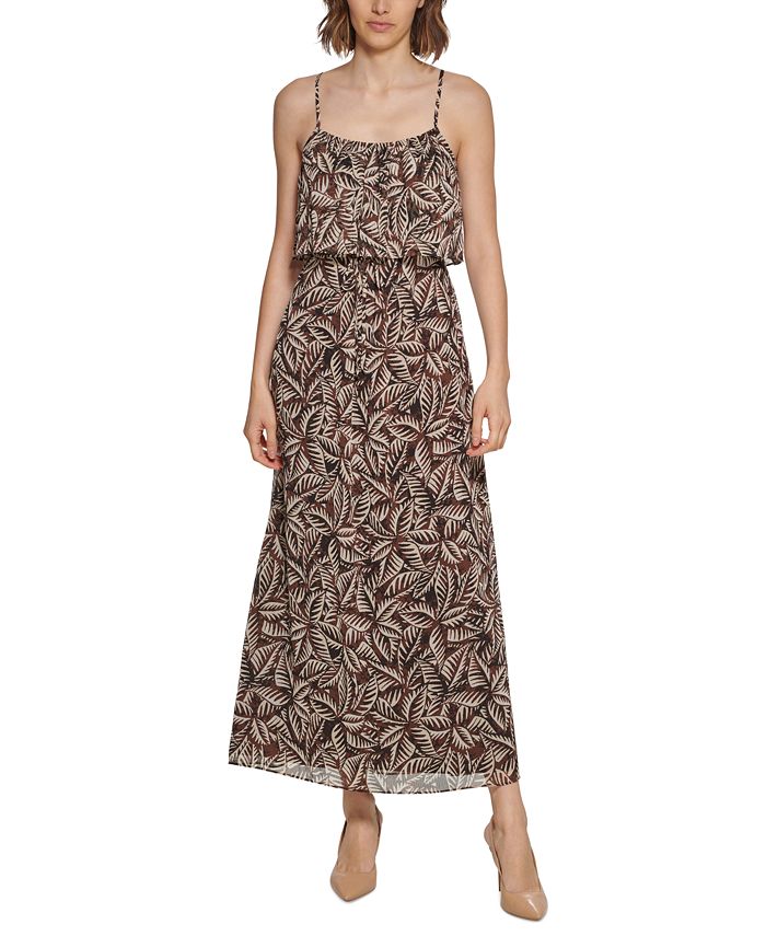 Calvin Klein Popover Maxi Dress & Reviews - Dresses - Women - Macy's