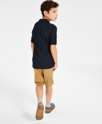 Big Boys Uniform Stretch Double Piqu&eacute; Polo