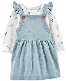 Baby Girls 2-Pc. Floral-Print Long-Sleeve T-Shirt & Skirtall Set