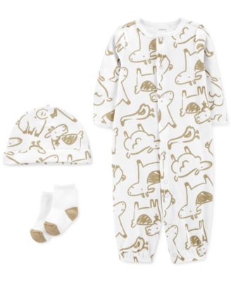 Carter's - Baby Boys or Girls 3-Pc. Lamb Print Take-Me-Home Set