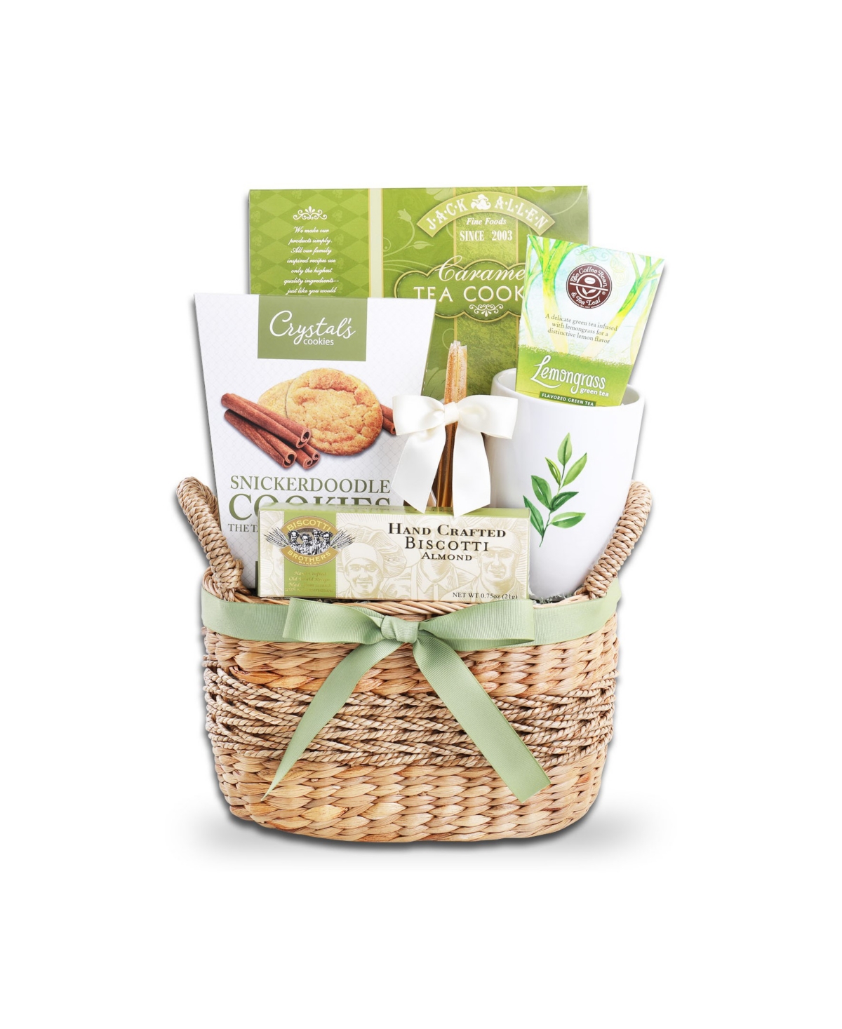 Alder Creek Gift Baskets Tea Time Wicker Gift Basket