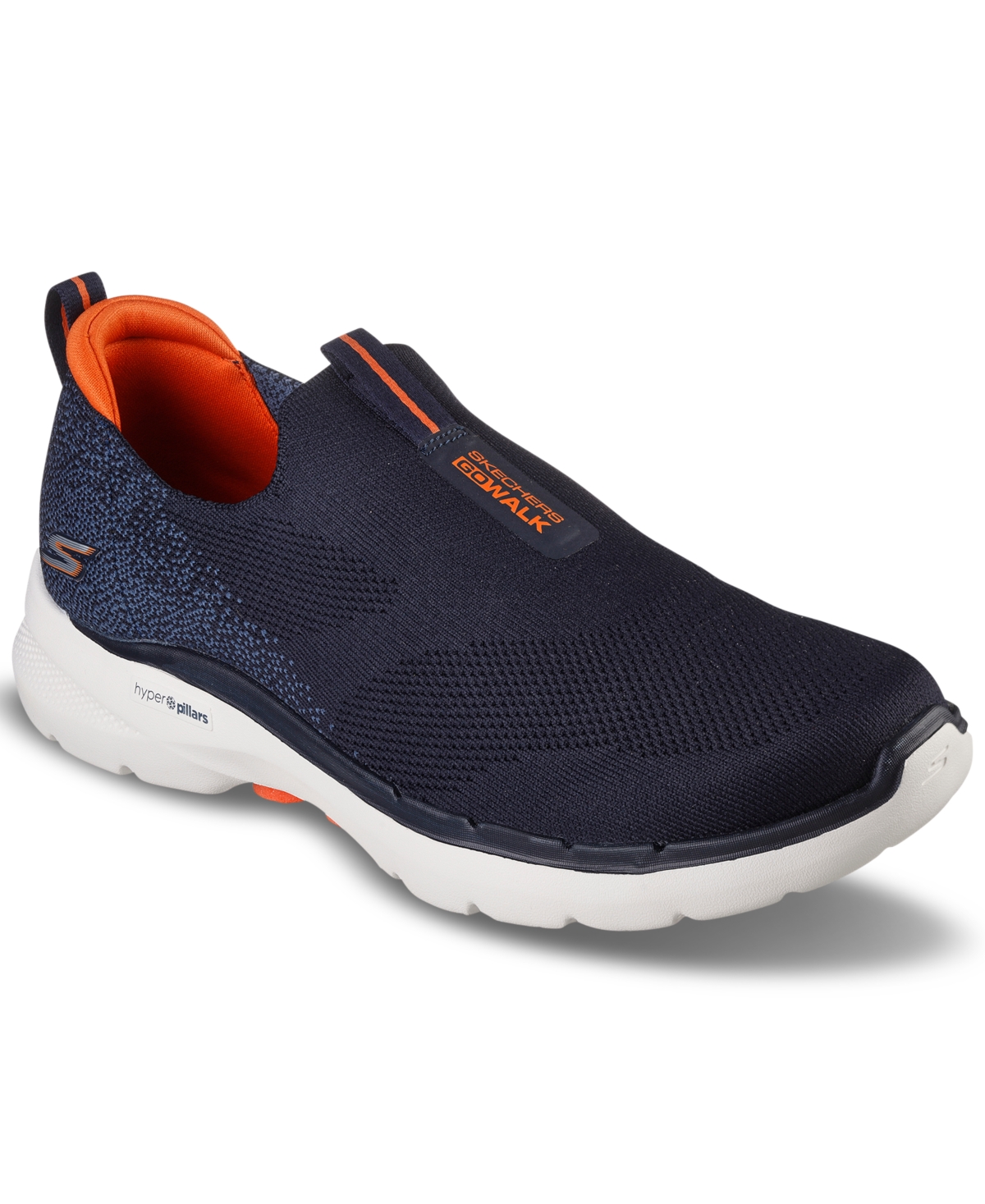 Skechers Men's Gowalk 6 Slip-on Extra Wide Width Walking Sneakers From Line Navy/orange | ModeSens