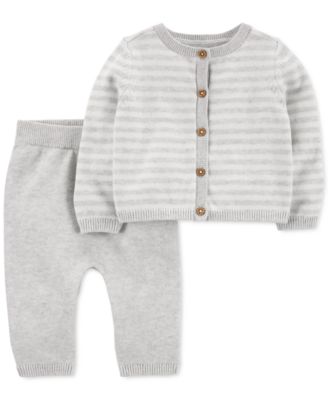 Carter's - Baby 2-Pc. Cotton Cardigan & Pants Set