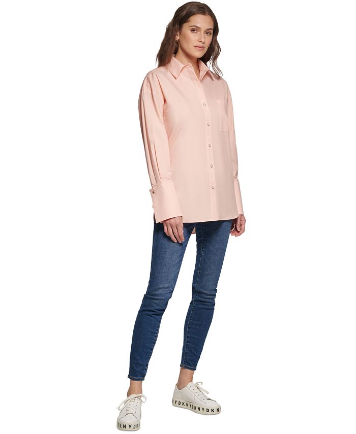 DKNY Women's Oversized ButtonUp Shirt Macy's