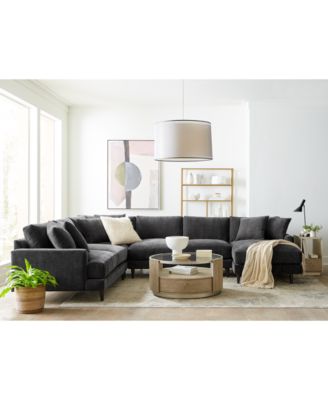 Furniture Mariyah Fabric Sectional Collection Created For Macys In Storm