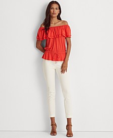 Off-The-Shoulder Jersey Blouse