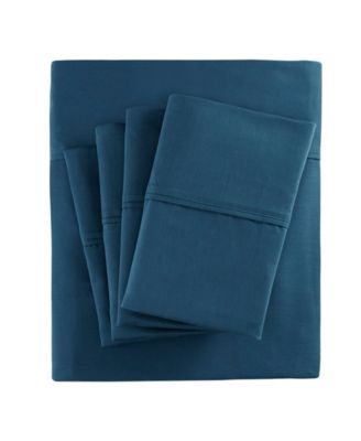 Madison Park 800 Thread Count Cotton Blend Sateen 6-Pc. Sheet Set, Queen - Teal, Queen Sheet Set