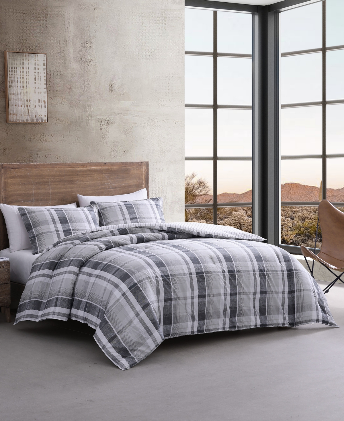 Wrangler Portland 3 Piece Comforter Set, Full/queen Bedding In Gray