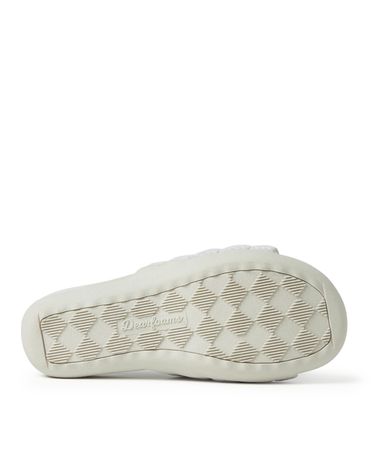 Dearfoams Womens Low Foam Slide Sandal - Silver-Tone
