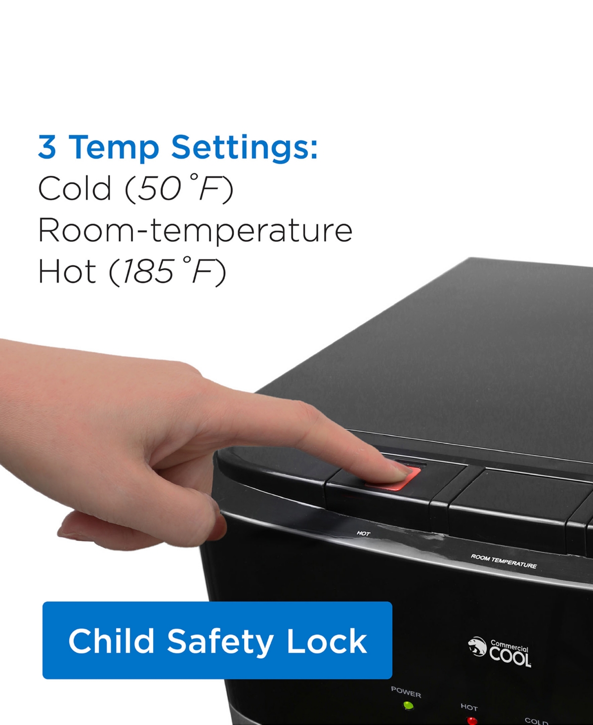 Commercial Cool Bottom Loading Water Dispenser - Black