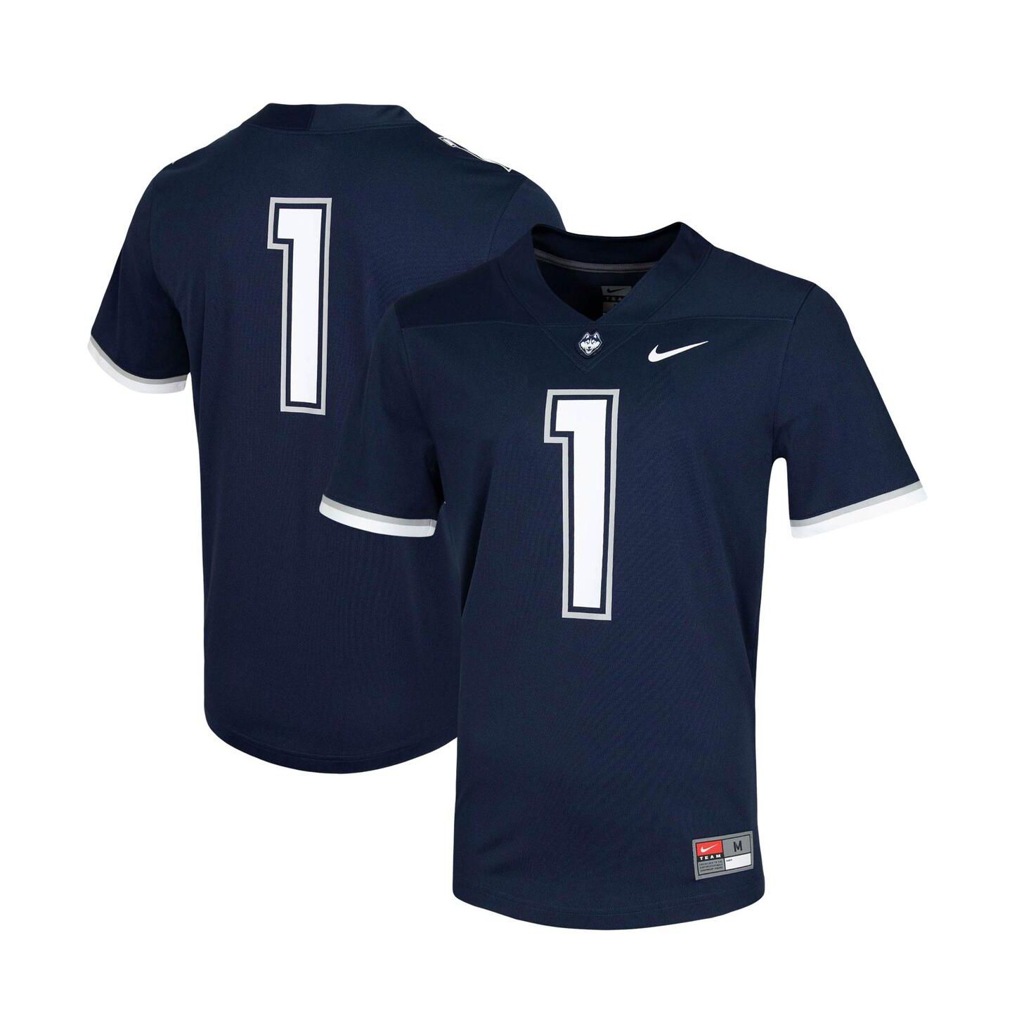 Мужской топ Nike #1 Navy UConn Huskies Untouchable Game Jersey — фото 2