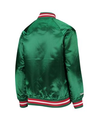 Big Boys Green Milwaukee Bucks Hardwood Classics Satin Raglan Full-Snap Jacket