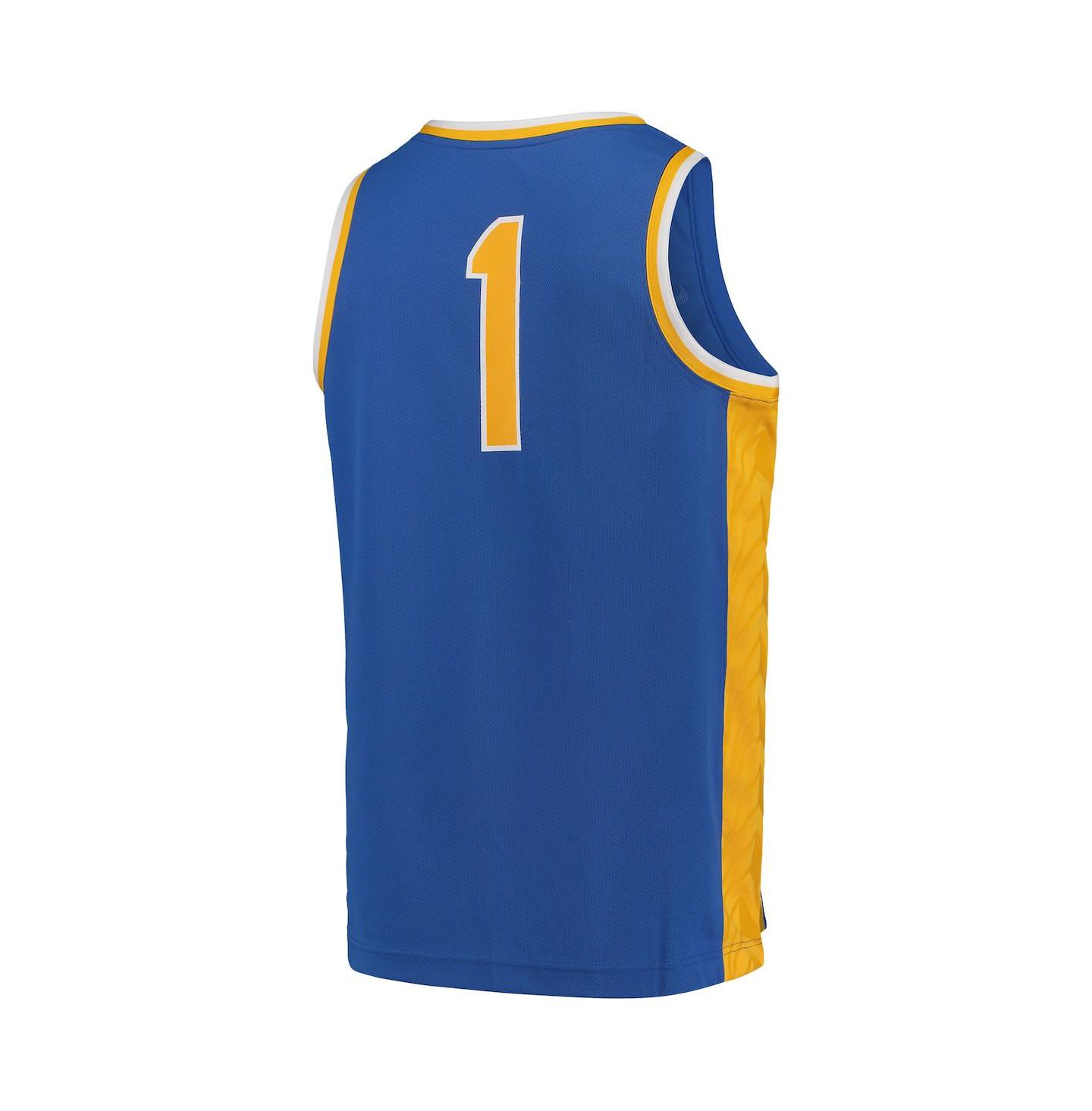 Мужской топ Nike #1 Royal Pitt Panthers Team Replica Basketball Jersey — фото 4