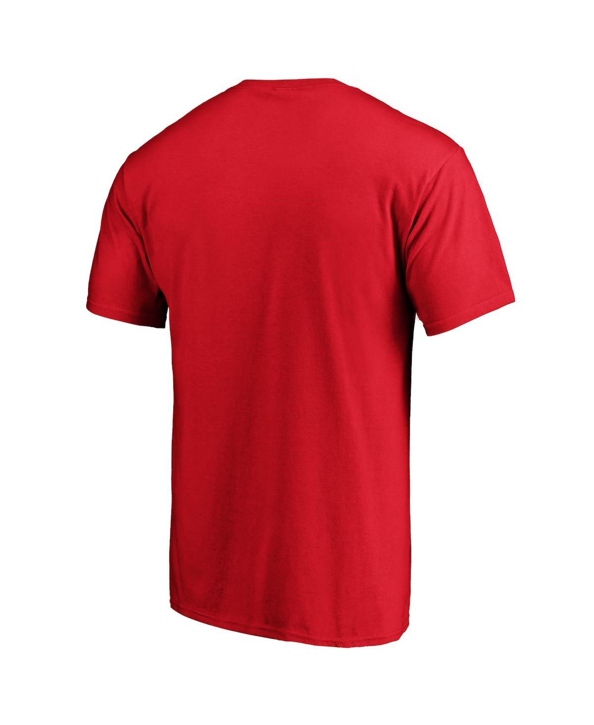 Shop Fanatics Men's  Red Washington Nationals Official Logo T-shirt