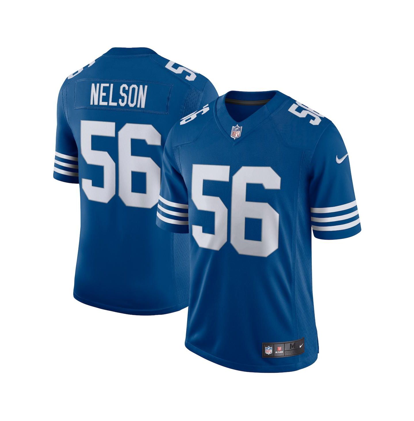 Мужской топ Nike Quenton Nelson Royal Indianapolis Colts Alternate Vapor Limited Jersey — фото 1