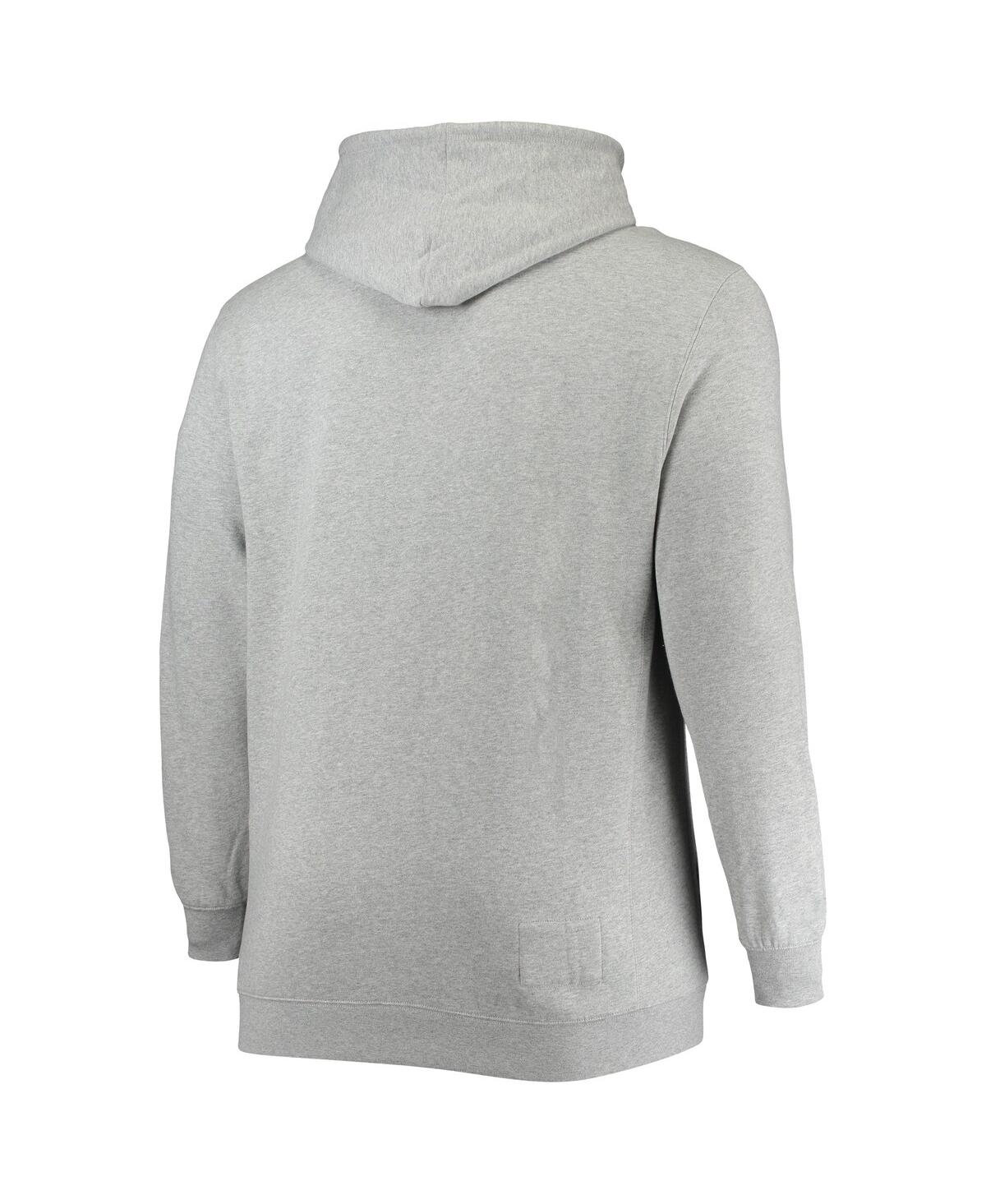 Mitchell & Ness Men's  Heather Gray Chicago Bulls Hardwood Classics Big And Tall Throwback Pullover H In Heathered Gray