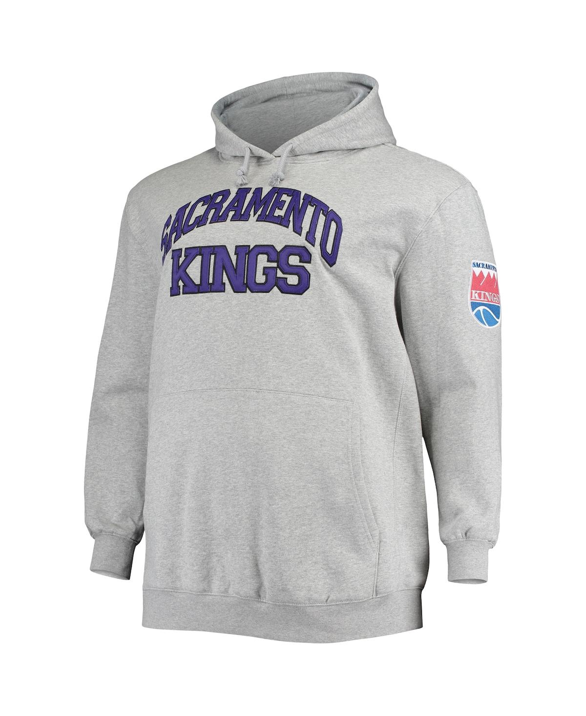 Mitchell & Ness Jason Williams Heathered Gray Sacramento Kings Big & Tall Name & Number Pullover Hoo In Heathered Gray