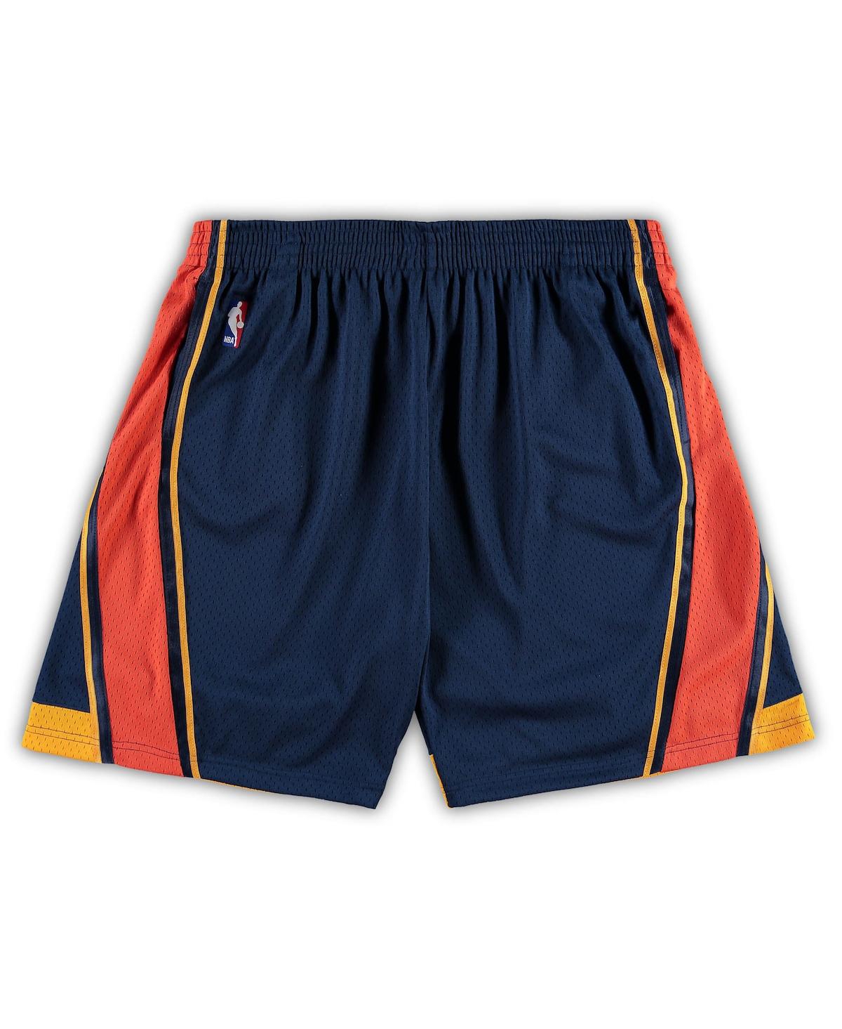 Mitchell & Ness Men's  Navy Golden State Warriors Big And Tall Hardwood Classics Team Swingman Shorts In Navy