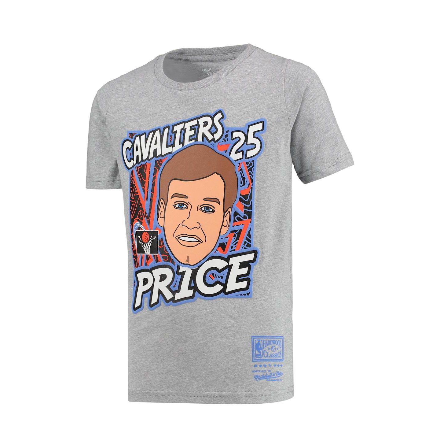 Детская футболка Mitchell & Ness Mark Price Gray Cleveland Cavaliers Hardwood Classics King Of The Court Player — фото 3