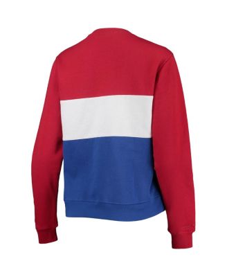 Women's Royal Chicago Cubs Color Block 2.0 Pullover Sweatshirt