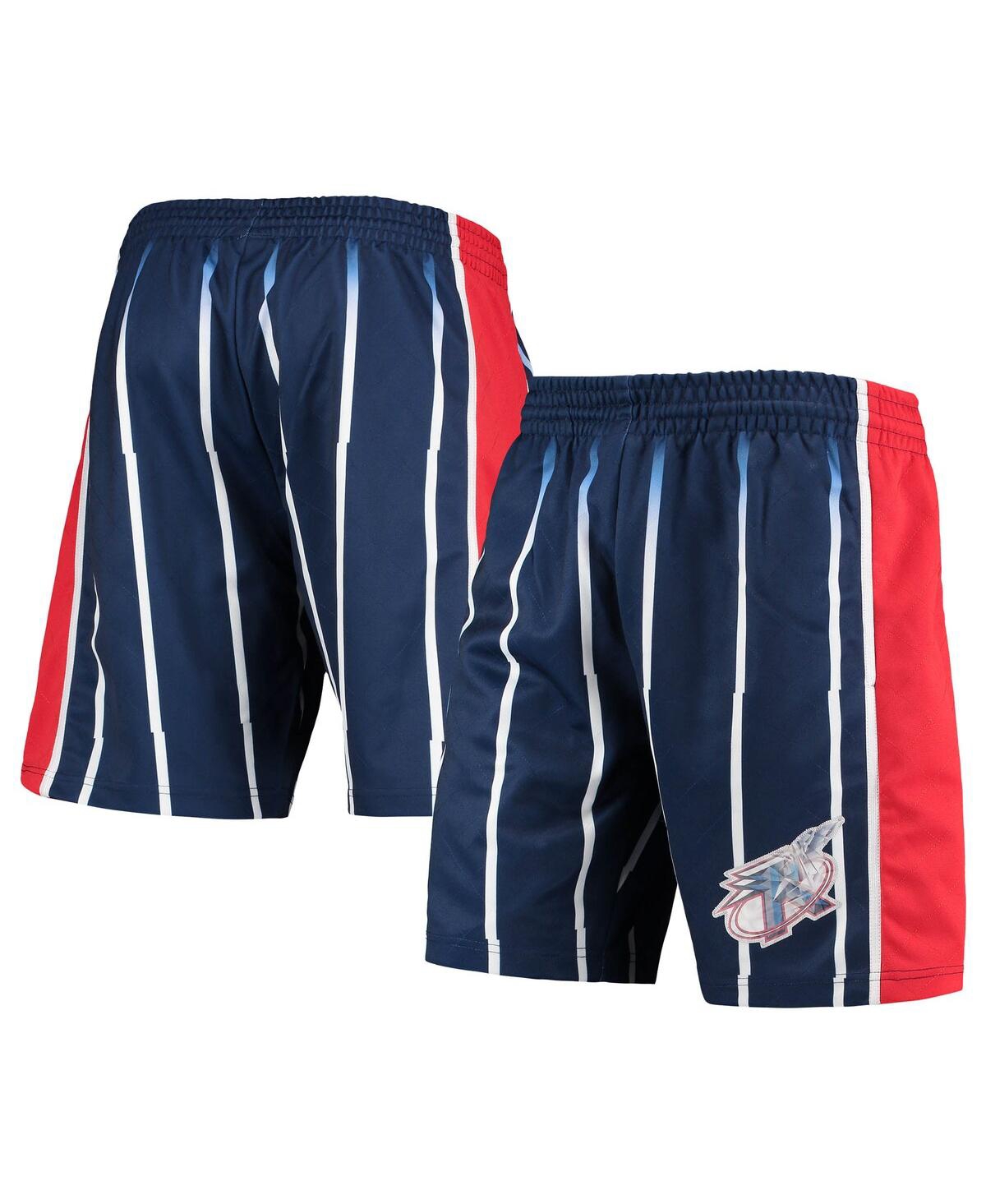 Shop Mitchell & Ness Men's  Blue Houston Rockets 1996 Hardwood Classics 75th Anniversary Swingman Shorts