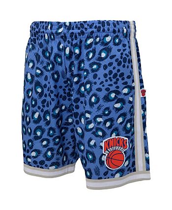 Men's Mitchell & Ness x Uninterrupted Blue/White New York Knicks Hardwood Classics Swingman Shorts