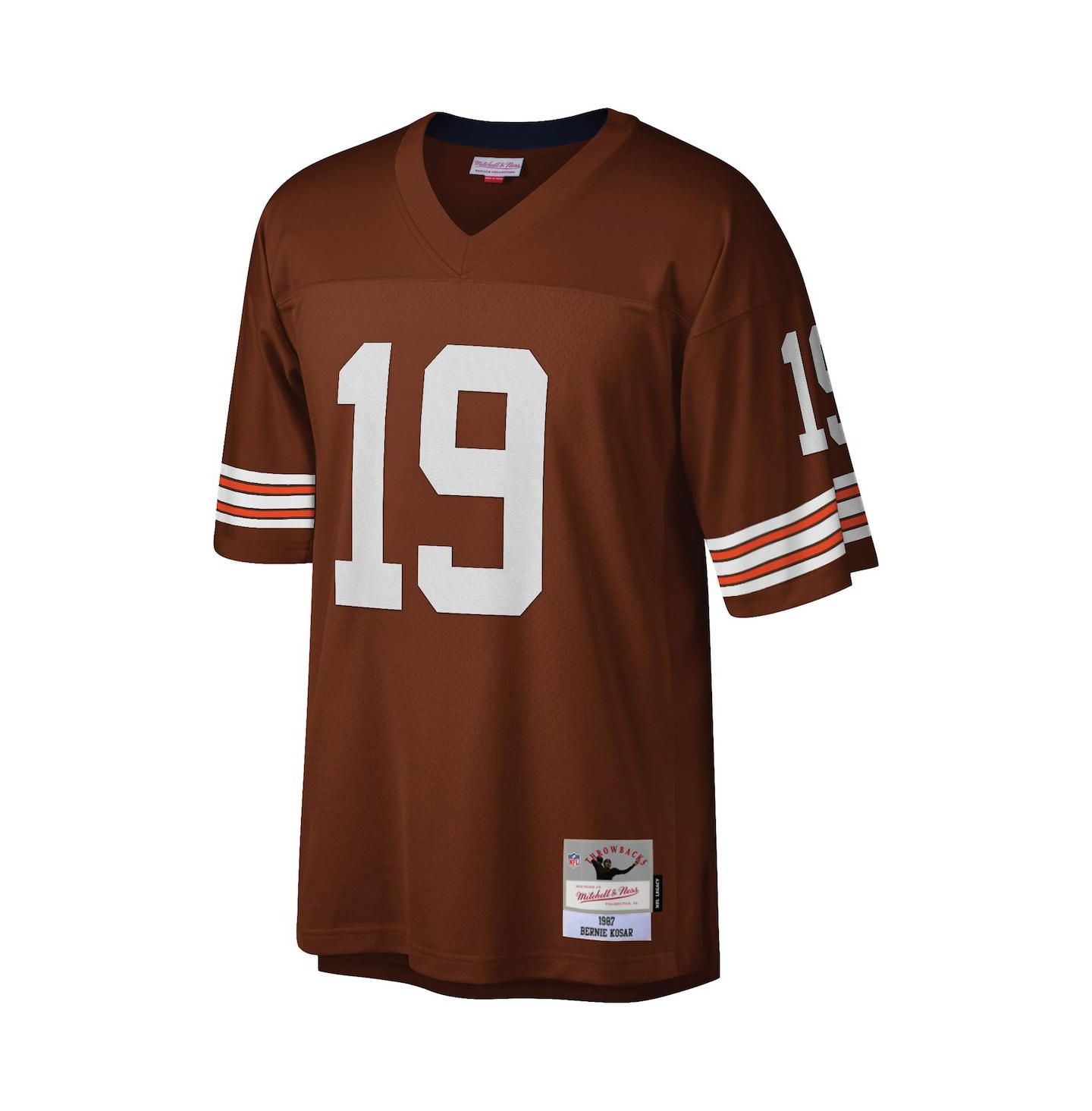 Мужской топ Mitchell & Ness Bernie Kosar Brown Cleveland Browns Legacy Replica Jersey — фото 3