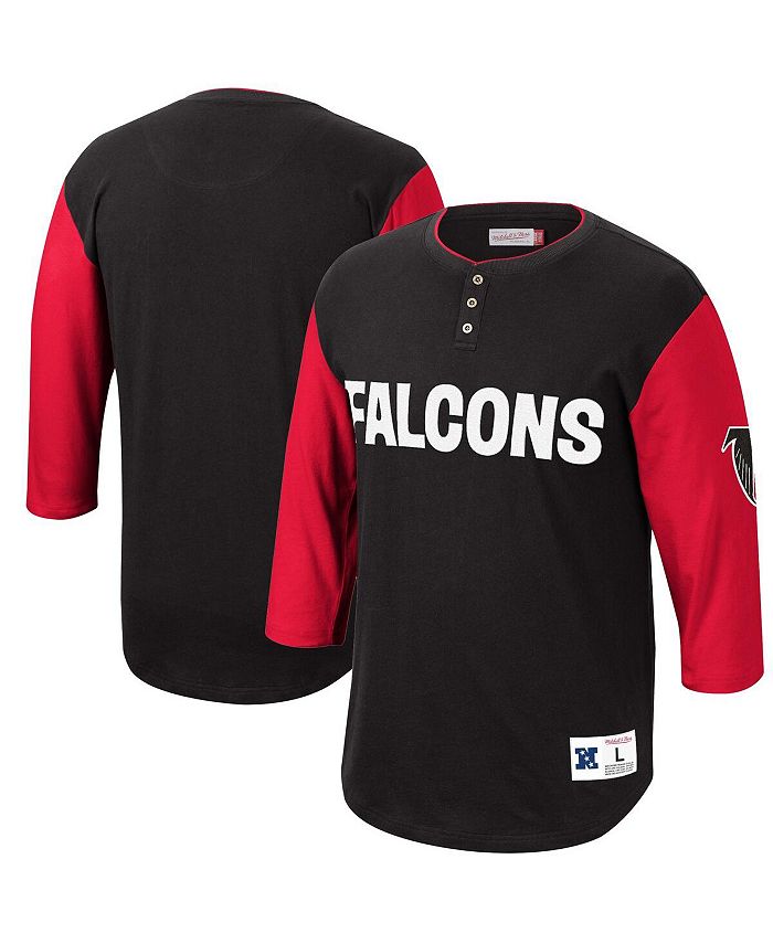 Mitchell & Ness Men's Black Atlanta Falcons Franchise Player 3/4-Sleeve ...